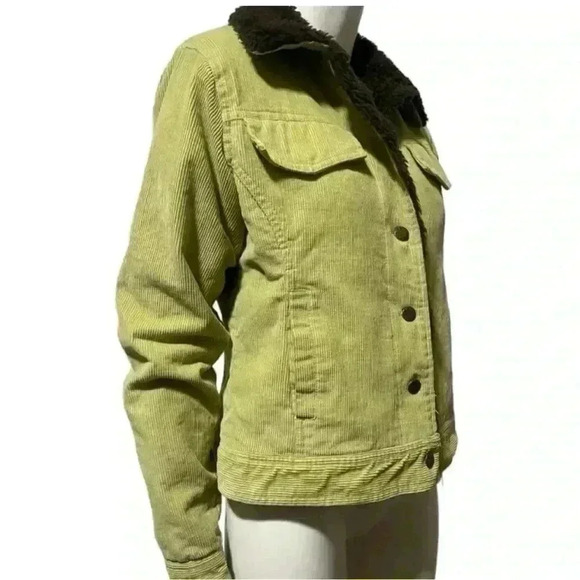 Green corduroy Sherpa trucker jacket - DUTCH HARBOR GEAR - unisex S - Picture 9 of 14